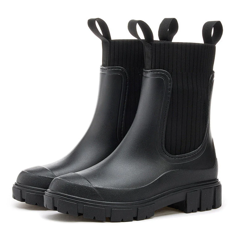 Waterproof Non-Slip Thick Sole Mid-Calf Boots - Image 14