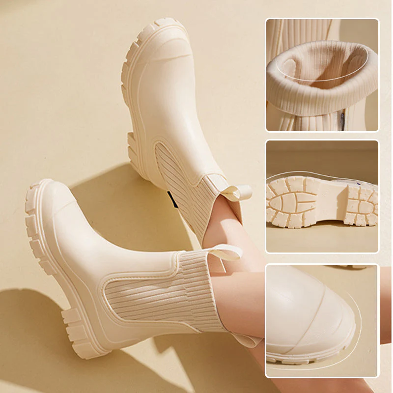 Waterproof Non-Slip Thick Sole Mid-Calf Boots - Image 6