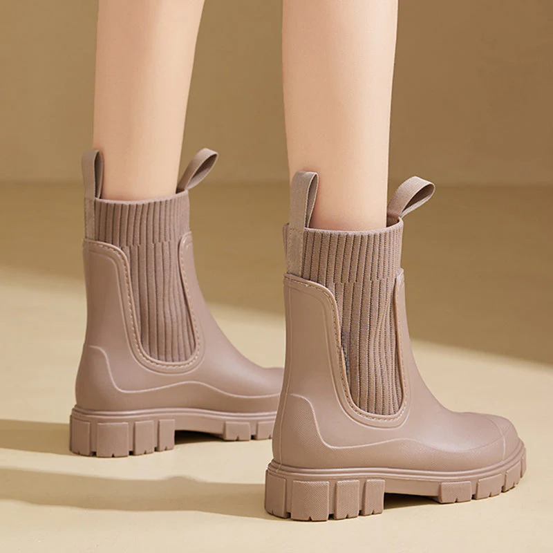 Waterproof Non-Slip Thick Sole Mid-Calf Boots - Image 7
