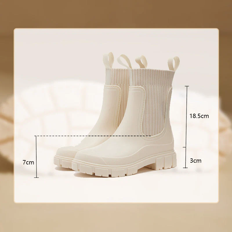 Waterproof Non-Slip Thick Sole Mid-Calf Boots - Image 8