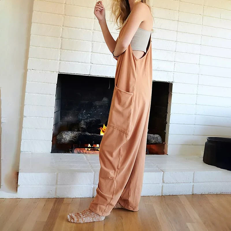 Wide Leg Jumpsuit with Pockets - Image 11