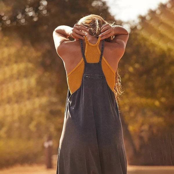 Wide Leg Jumpsuit with Pockets - Image 2