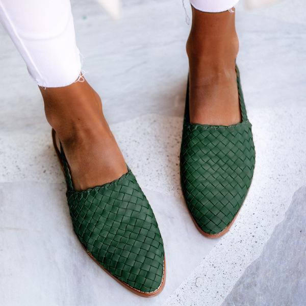 Women Chic Braided Upper Buckle Strap Flat Heel Sandles - Image 3