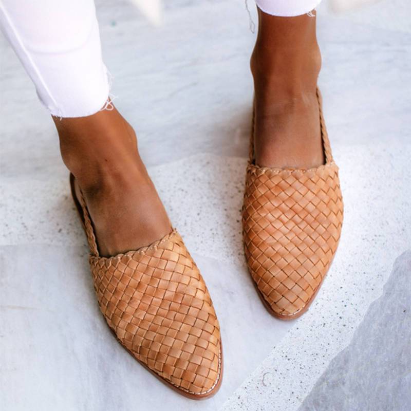 Women Chic Braided Upper Buckle Strap Flat Heel Sandles - Image 6