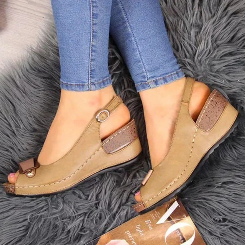Women Comfortable Wedge Sandals - Image 7