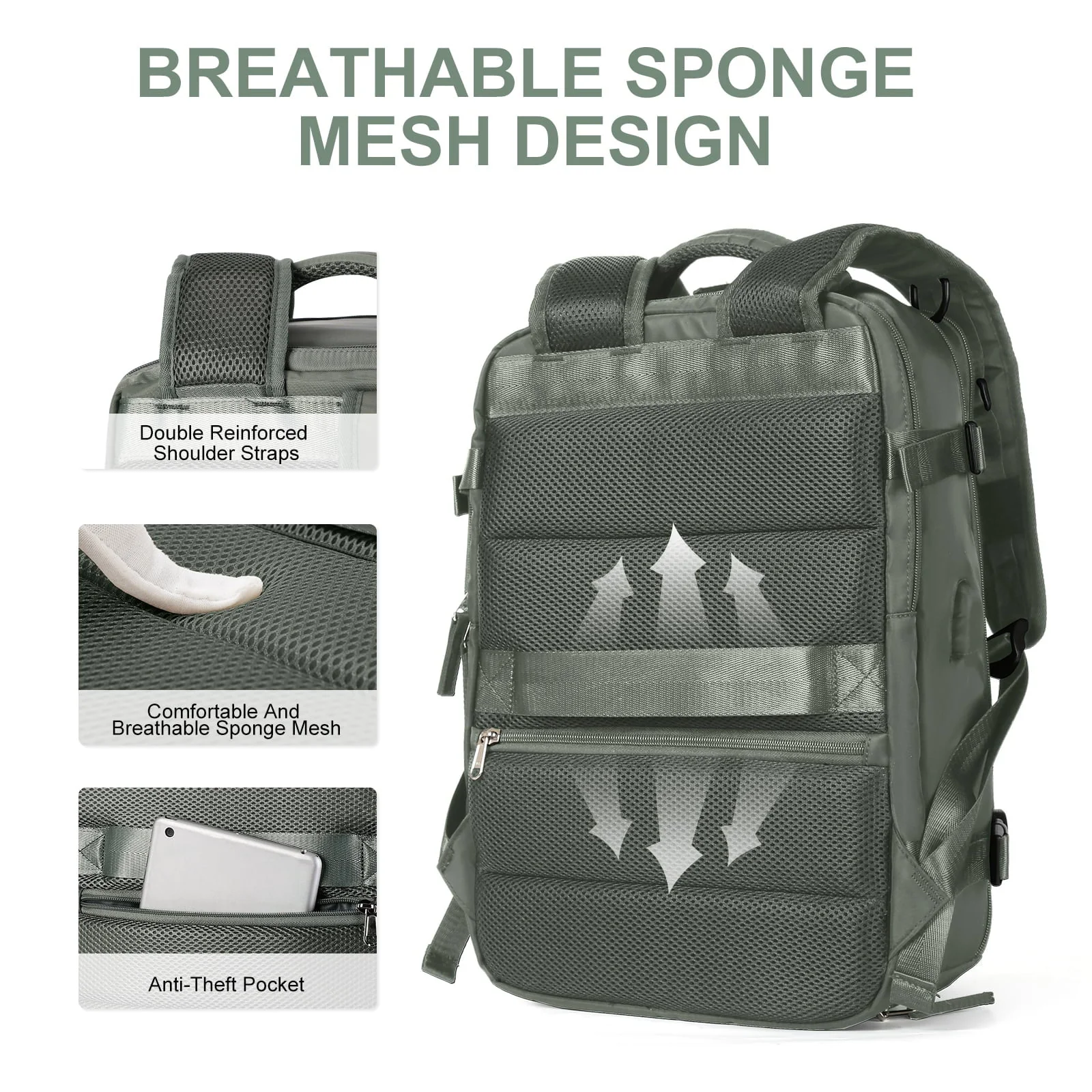 Women Large Travel Backpack Waterproof Hiking Rucksack(FREE SHIPPING) - Image 3