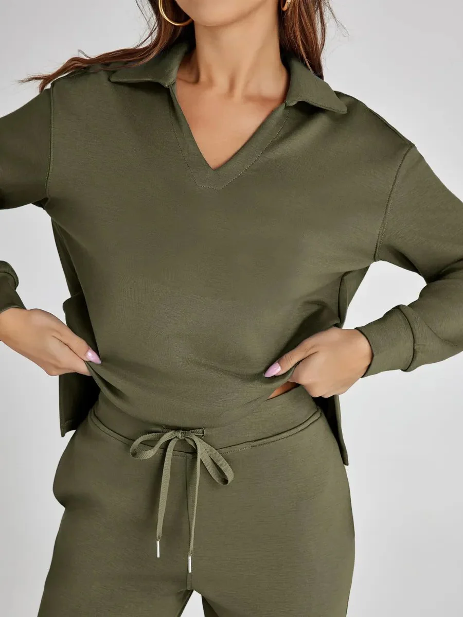 Women's 2 Piece Sets Outfits Casual Long Sleeve Sweatsuits Sets (Same As In The Video) - Image 7