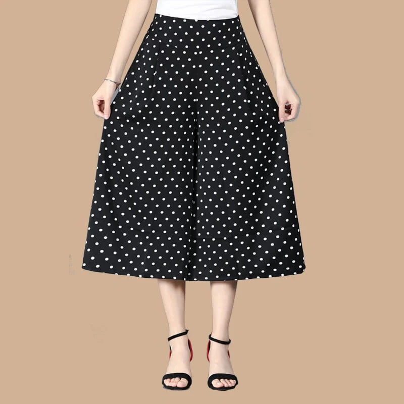 (Sale-45% OFF) Women's High Elastic Waist Pleated Chiffon Wide Leg - Image 2