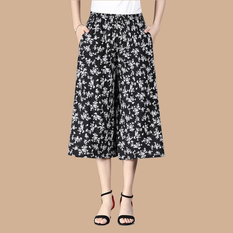 (Sale-45% OFF) Women's High Elastic Waist Pleated Chiffon Wide Leg - Image 5