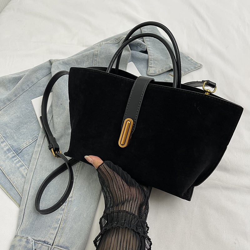 Women's Elegant Solid Color French Style Handbag - Image 5