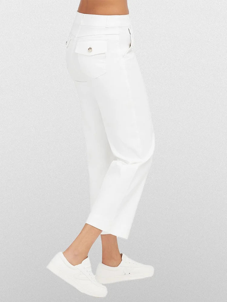 Women Stretch Twill Cropped Wide Leg Pant-(BUY 2 FREE SHIPPING) - Image 21