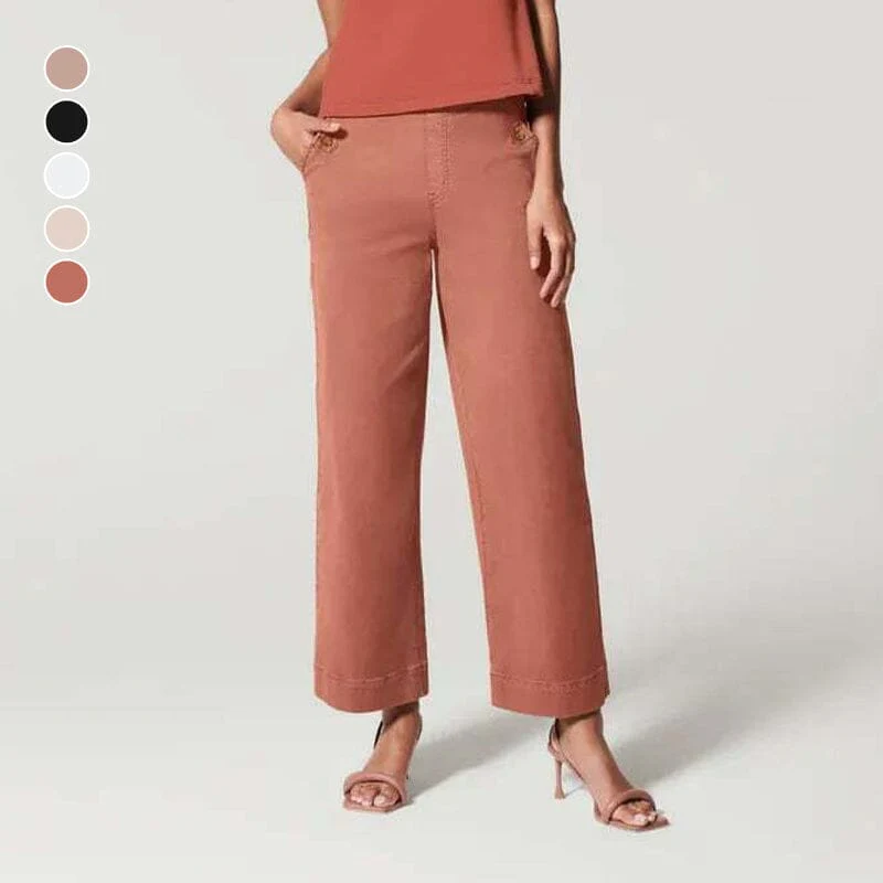 Women Stretch Twill Cropped Wide Leg Pant-(BUY 2 FREE SHIPPING) - Image 25