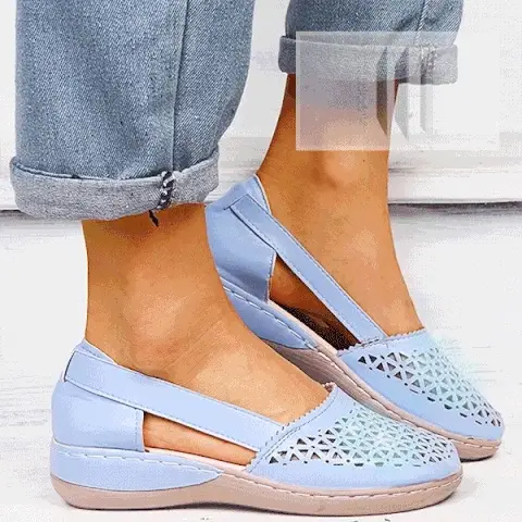 Wedges Orthopedic Hollow Out PU Summer Vintage Sandals - Image 2