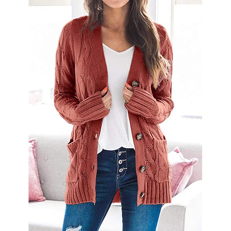 Women's Autumn Midi-Length Knit Sweater - Image 13