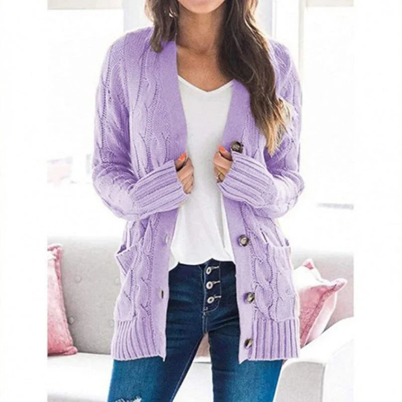 Women's Autumn Midi-Length Knit Sweater - Image 14