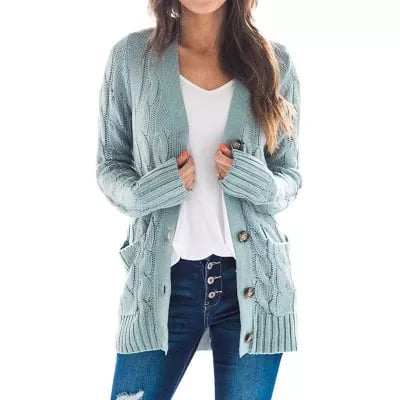 Women's Autumn Midi-Length Knit Sweater - Image 5