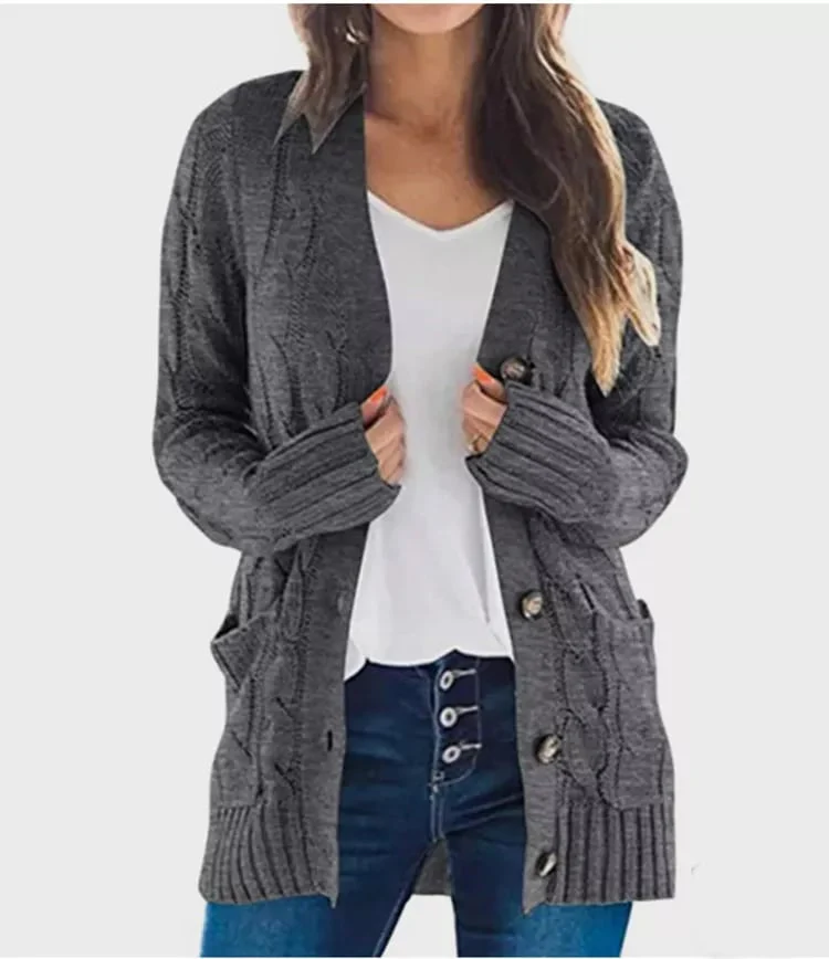 Women's Autumn Midi-Length Knit Sweater - Image 9