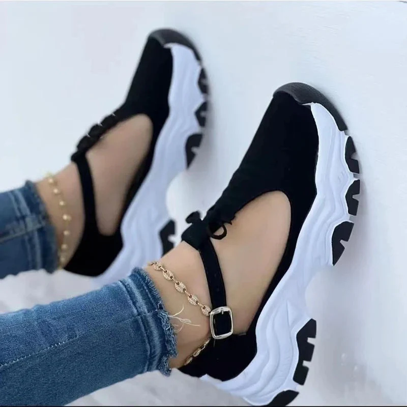 Women's Casual Tennis Sneakers Comfortable Non-slip Flat Shoes - Image 4