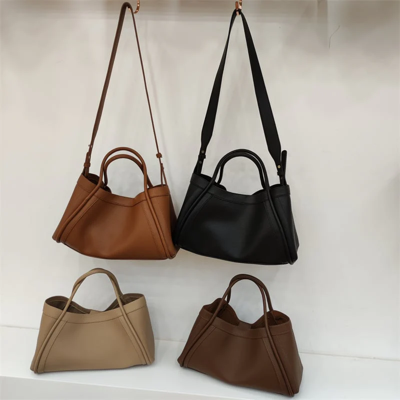 Women's Leather Bag With Shoulder Strap, Handbags & Crossbody Bags Matching Purse - Image 2