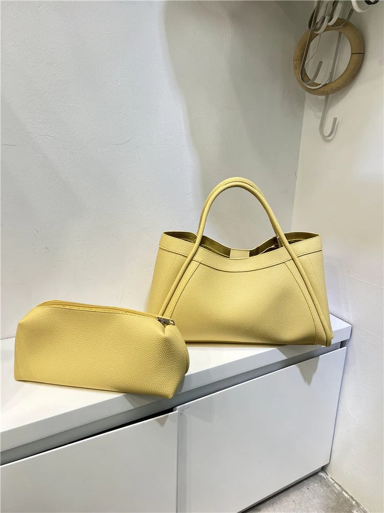 Women's Leather Bag With Shoulder Strap, Handbags & Crossbody Bags Matching Purse - Image 9