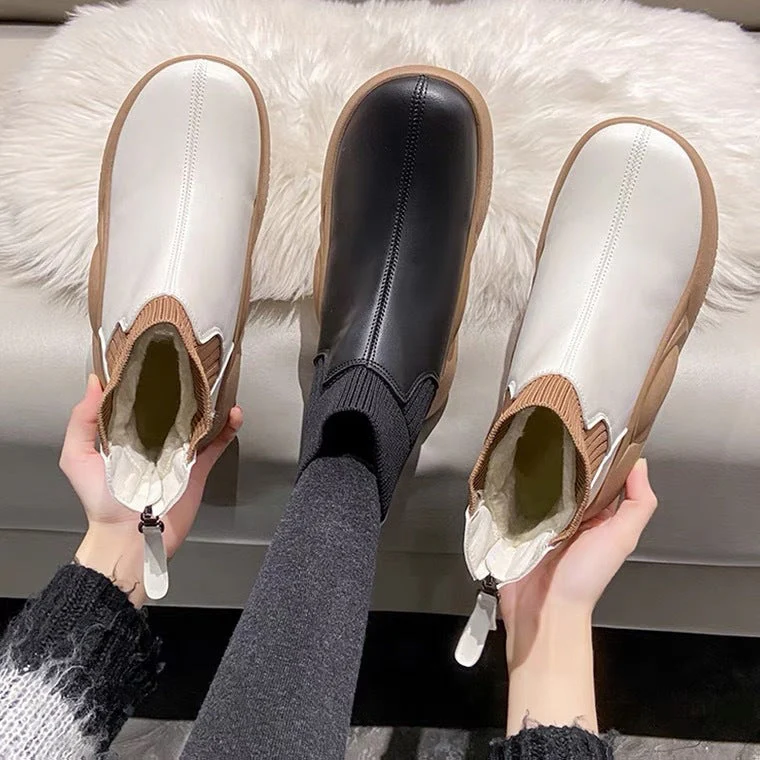 Women's Low Heel Chelsea Ankle Boots - Image 3