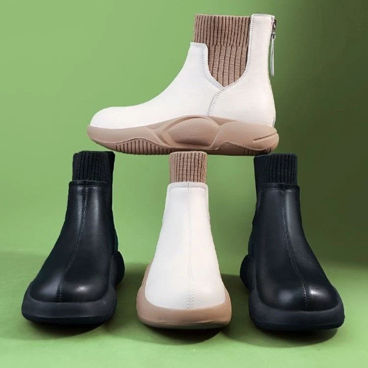 Women's Low Heel Chelsea Ankle Boots - Image 6