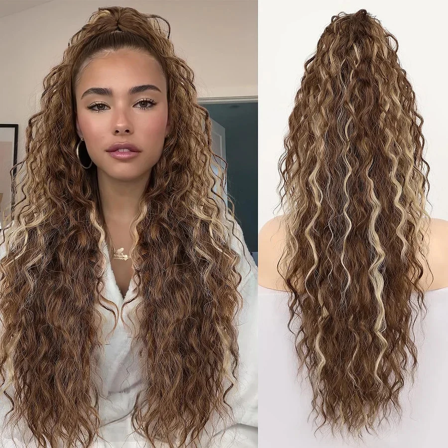 Women's Ponytail Long Curly Hair Bundle - Image 3