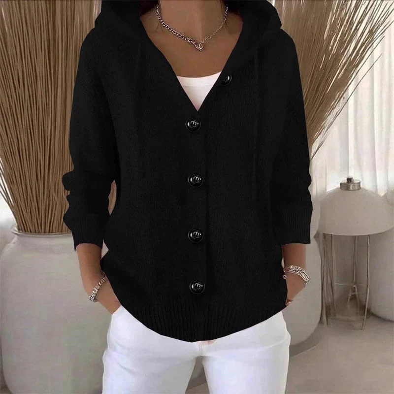 💖Women’s Solid Color Long Sleeve Cardigan - Image 2