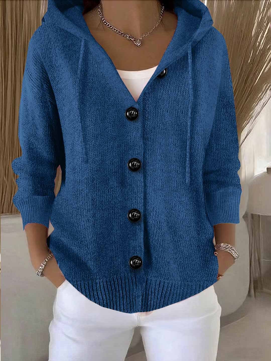 💖Women’s Solid Color Long Sleeve Cardigan - Image 8