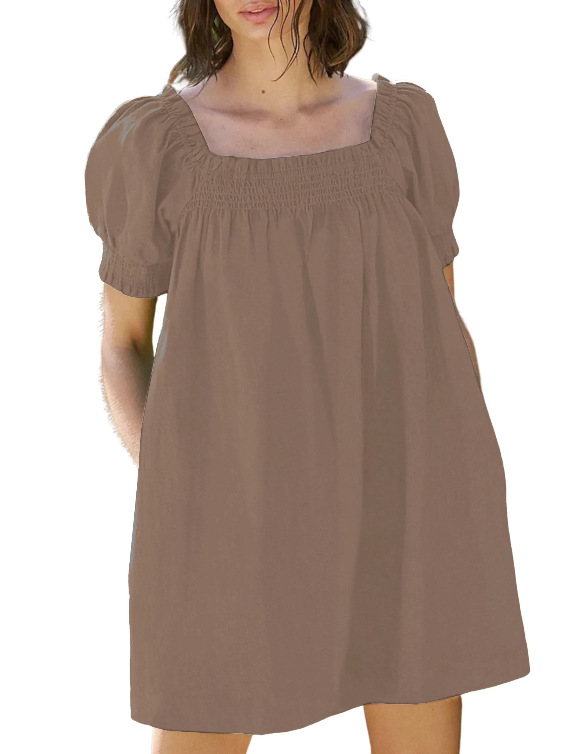 Women's Summer A-Line Mini Dress With Pockets - Image 11