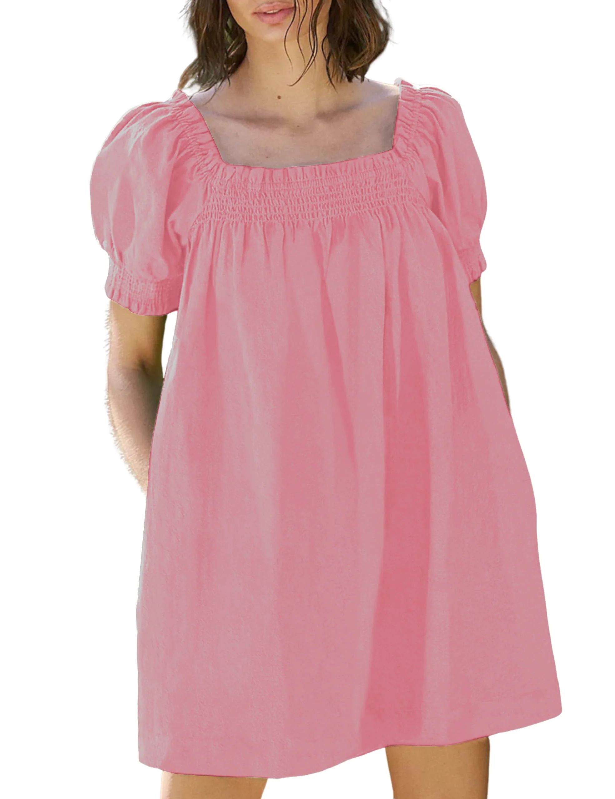 Women's Summer A-Line Mini Dress With Pockets - Image 12