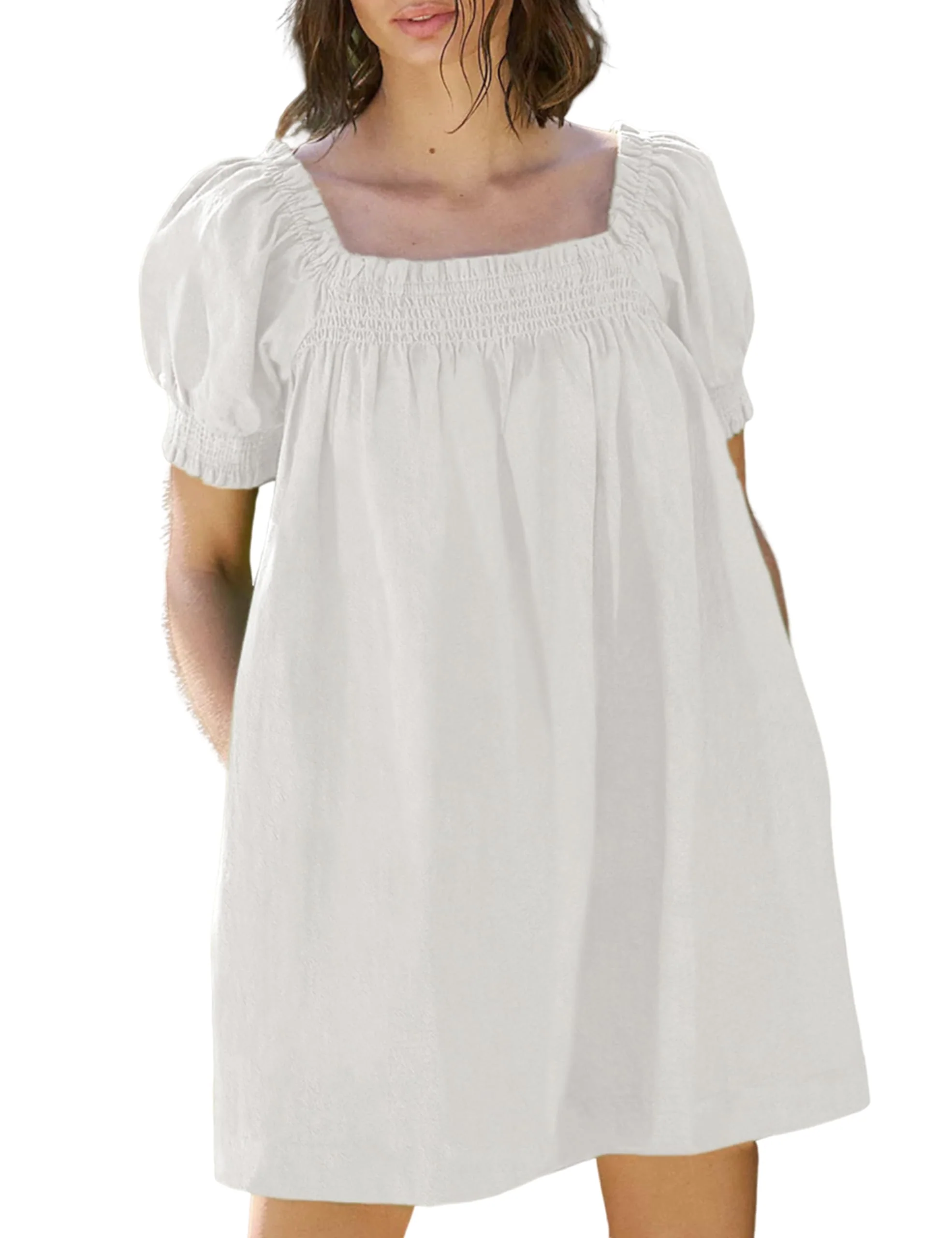 Women's Summer A-Line Mini Dress With Pockets - Image 14