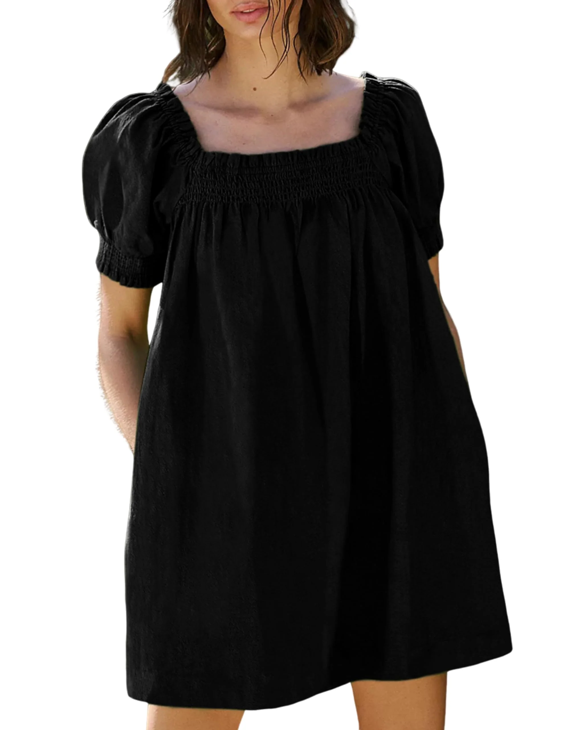 Women's Summer A-Line Mini Dress With Pockets - Image 16