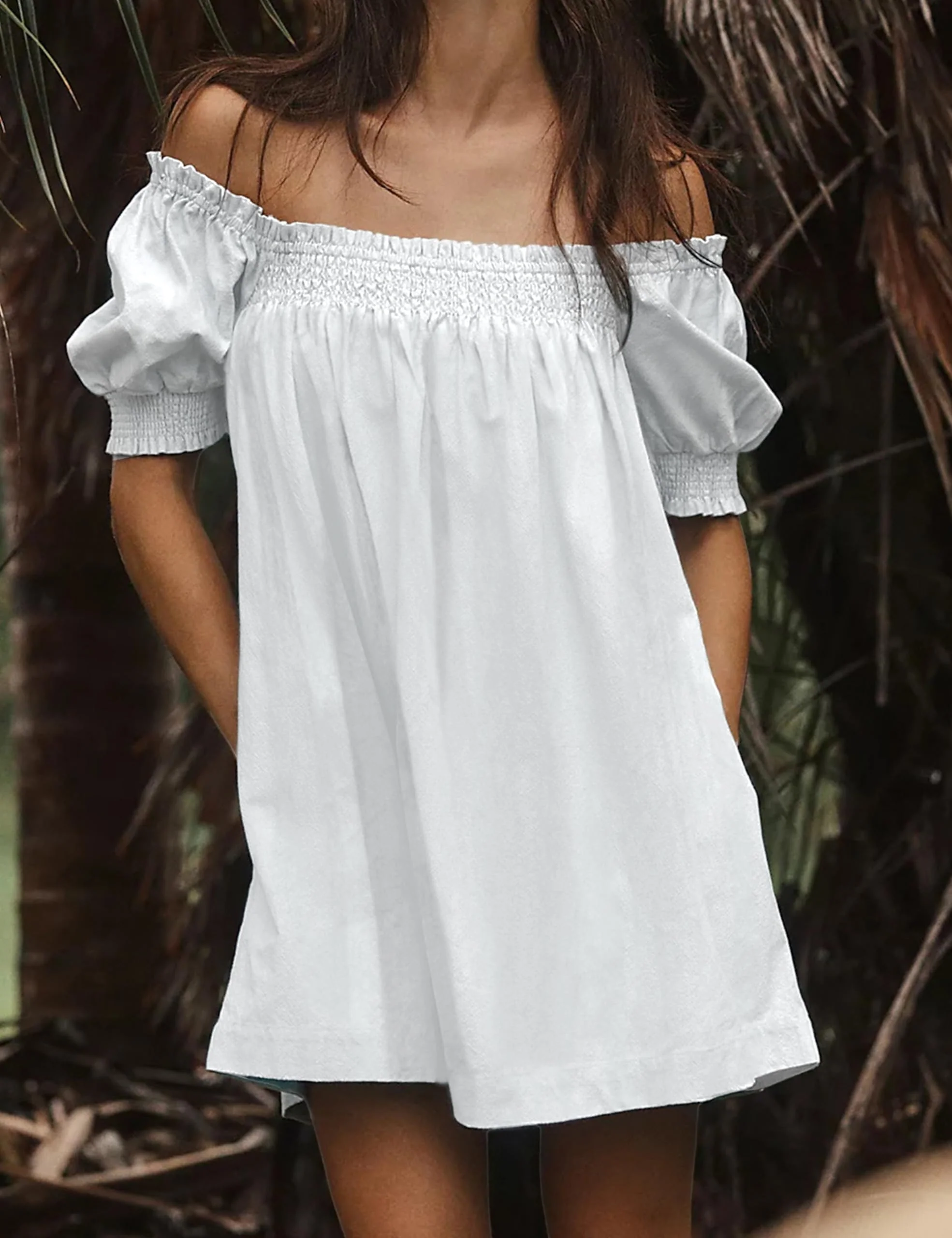 Women's Summer A-Line Mini Dress With Pockets - Image 2