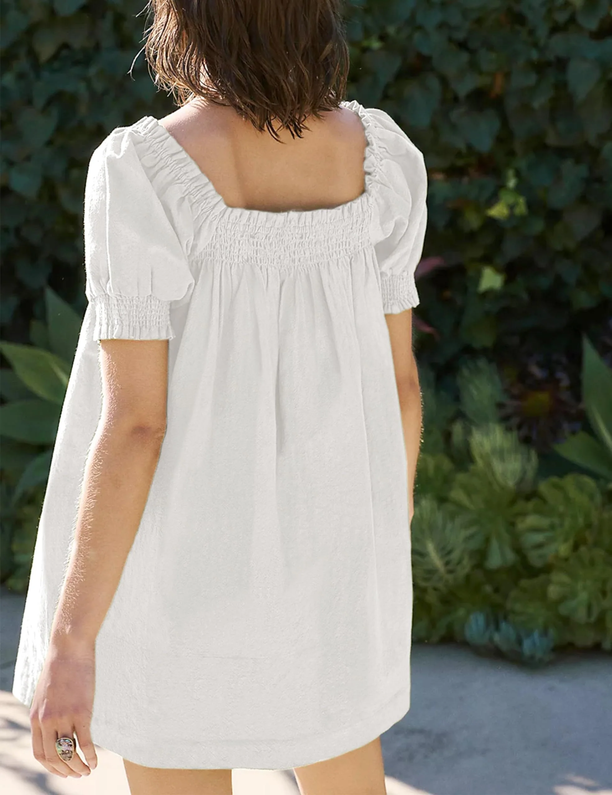 Women's Summer A-Line Mini Dress With Pockets - Image 4