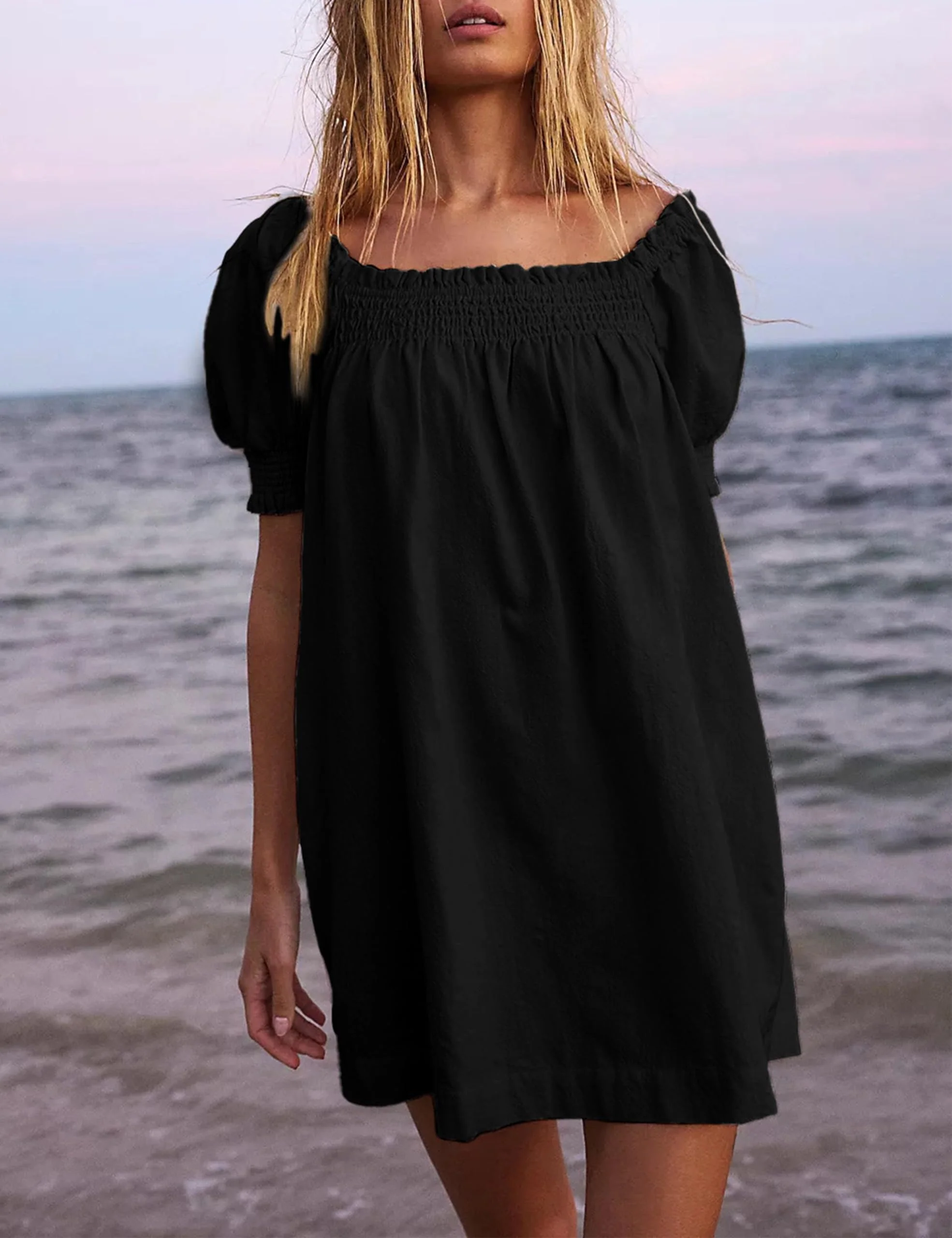 Women's Summer A-Line Mini Dress With Pockets - Image 5