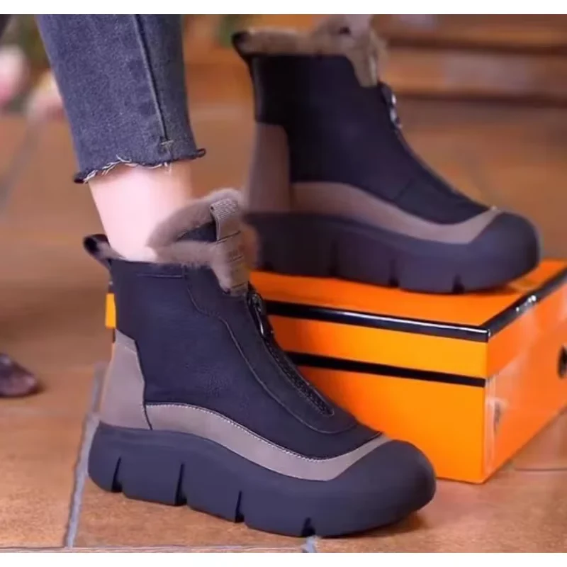 Women's Waterproof Warm Snow Boots With Zipper - Image 2