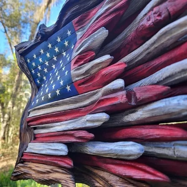 Wooden American Flag-BUY 2 FREE SHIPPING - Image 3