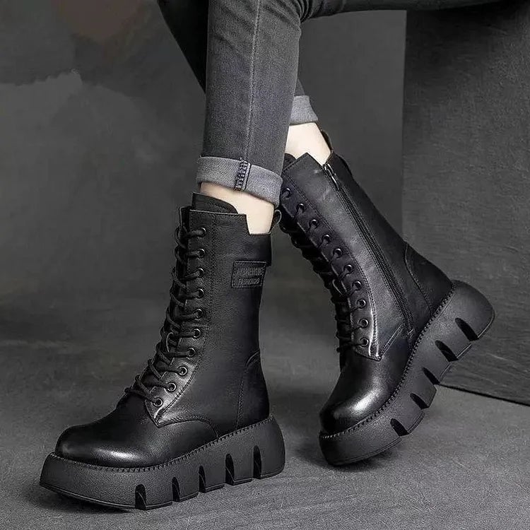 Zippered high top fleece women's boots - Image 2