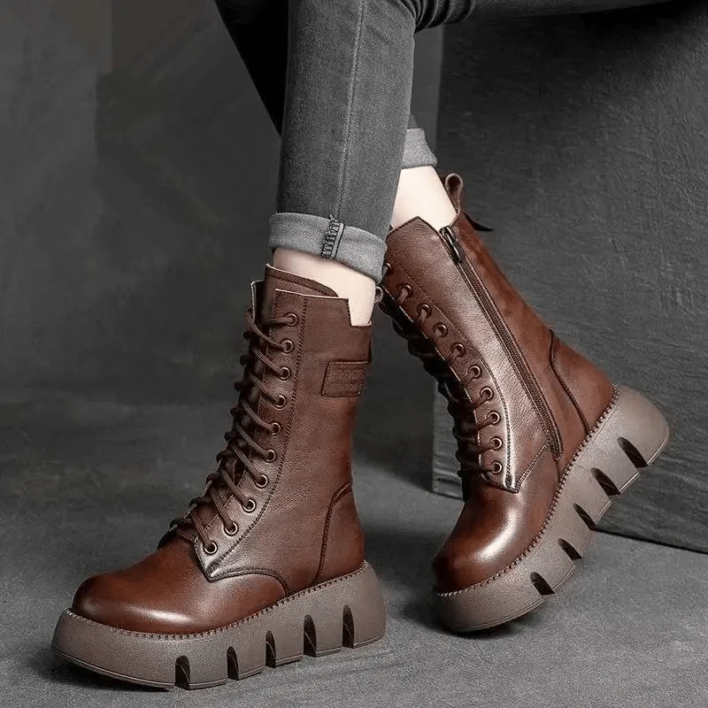 Zippered high top fleece women's boots - Image 6