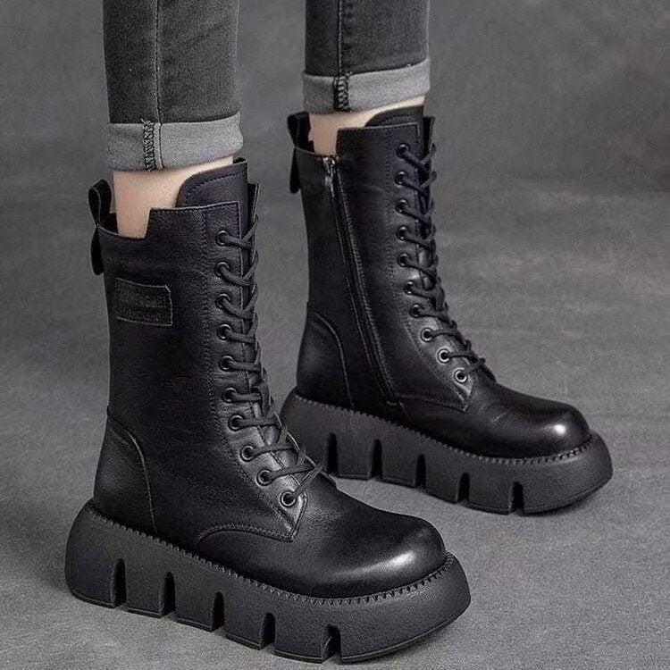Zippered high top fleece women's boots - Image 7